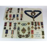 Buffalo Medals, original unpicked collection mounted on boards, including silver hallmarked
