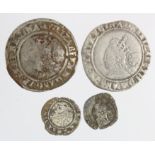 Elizabeth I silver (4): Sixpence 1569 mm. coronet S.2562 VG, Sixpence 1573 mm. ermine S.2562 aF,
