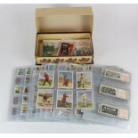 Box of various better Cigarette / Trade cards loose and in sleeves, sets, part sets, odds, including