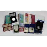 GB & Commonwealth silver proofs, commemorative coins, presentation packs and coin covers (24)