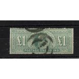 GB - 1902 EDVII £1 green, used, SG266, cat £825
