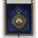 Football interest - Silver hallmarked & gilt medal "The Football League Versus the Scottish Football