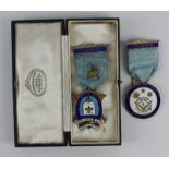 Masonic silver - gilt Founder's medals (2) for the Lillistone Manor Lodge no 8030 & the Lodge of