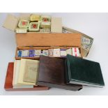 Crate containing large quantity of sets, part sets & odds, in packets, tins, box modern & vintage