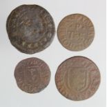 Tokens, 17thC Norfolk, London etc (4): Lynn Regis (Kings Lynn) Thomas Warwick 1/4d W84 Fair; Great