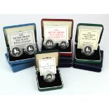 GB Silver proof boxed issues (8) Five Pence 1990 Piedfort, Five Pence 1990 two-coin set, Ten Pence
