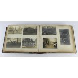 Hunting Meets with horses & fox hounds. Extensive lot of postcards & photographs laid down in old-