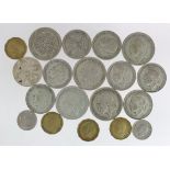 GB Scarce dates (19) Halfcrown 1930 x5, Florins 1913, 1925 x2, 1932 x5, Sixpence 1952 x2, Threepence