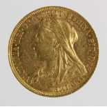 Sovereign 1899 S (Sydney Mint, Australia) S.3877, nEF, tiny marks.