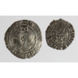 Henry VI silver minors (2): Annulet issue Halfpenny of London, S.1848, 0.50g, nVF; and Rosette-