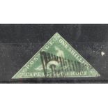 Cape of Good Hope 1855-63 1s deep dark green, fine used with margins all round, SG8b, cat c£550