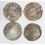 Long Cross silver Pennies of Henry III (4): Class 3c, London, Nicole, 1.37g, GF; Class 5b,