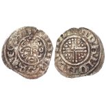 Short Cross silver Penny of Henry III, Class 7b, London mint, moneyer Adam, S.1356B. 1.34g. AVF,
