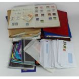 GB - modern accumulation of mixed stamps, several FDC's in Post Office Album. Approx 175 vfu/um sets