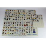 Speedway badges, an original unpicked collection housed on boards (Qty)