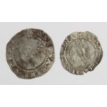 Elizabeth I silver minors (2): Penny mm. castle S.2570, GF lightly chipped; and Halfgroat mm. hand