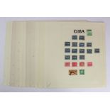 Album leaves with original collection stamps of Cuba, Haiti, Dominican Republic, Porto Rico. (Qty)
