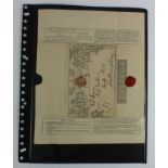 GB - Mulready letter sheet with early use 'MY17 1840'. Clear red MX, small closed tear to top of