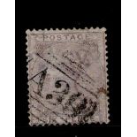 GB - 1855 6d pale lilac stamp, SG.70, with A39 Falmouth Jamaica postmark.