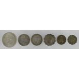 Cyprus (6) George VI silver and cu-ni coins: 18-Piastres 1938 EF, 9-Piastres 1938 EF, 9-Piastres