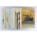 Shipping chromo card selection for Hamburg - Amerika Linie, Norddeutscher Lloyd (11)