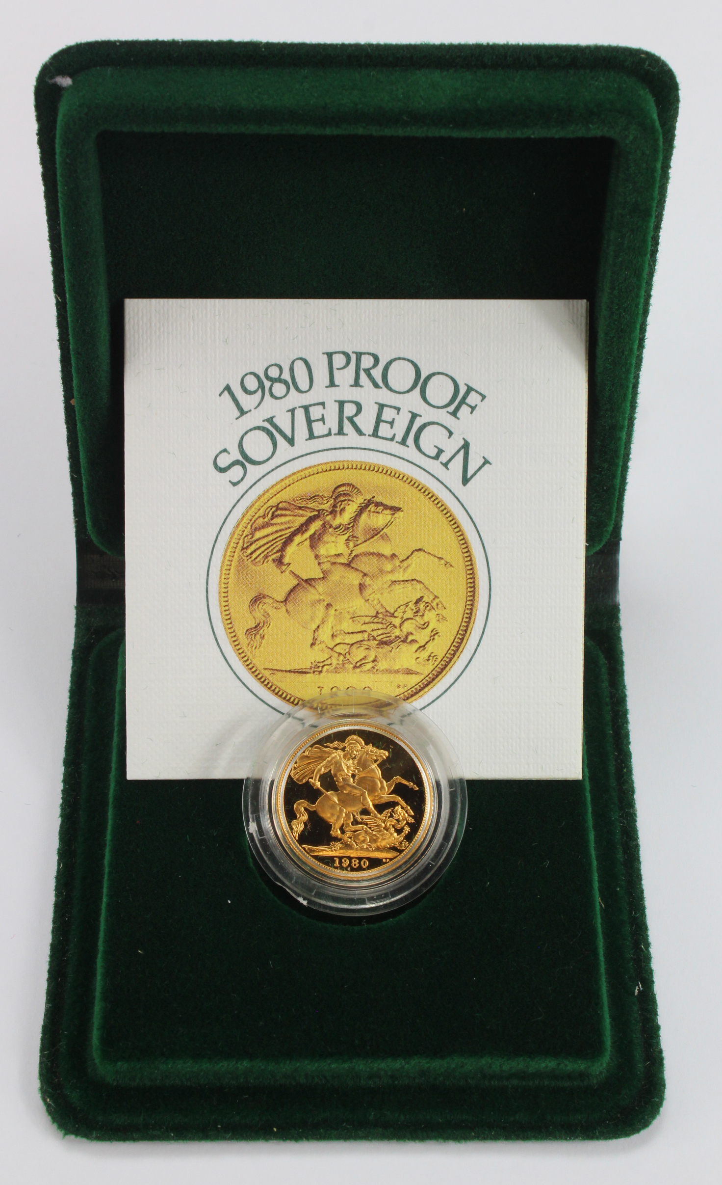 Sovereign 1980 Proof FDC boxed as issued