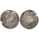 Short Cross silver Penny of Henry II, Rhuddlan mint, Wales group I c.1180, moneyer Halli. 1.24g.