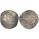 Richard II silver Halfgroat of London, type 2, S.1682. 2.12g. VG/F