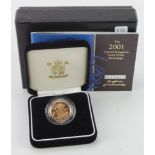 Sovereign 2001 Proof FDC boxed as issued