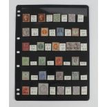 GB - hagner sheet of useful mint singles, QV to EDVII including revenues. (25 stamps)