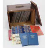 GB sliding case and other year and type sets (38) 20thC including silver.