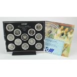 Commonwealth Games 1986 silver twelve coin set. All crown size apart from the UK £2. BU in a frame