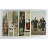 Suffragette political social history comic postcards. A set of 6 cards showing a child in front of a