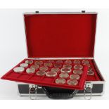 GB Coin Collection: A complete set of George VI coinage 1937-1952 (excluding gold) in a carry case