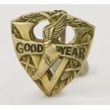 9ct (Hallmarked 1954) "Goodyear" long service badge. Approx 1.8g