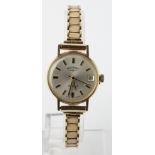 Ladies 9ct cased manual wind Rotary wristwatch, hallmarked London 1966 on a 9ct bracelet (total