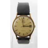 Gents 9ct cased Omega Geneve automatic wristwatch, hallmarked 1970. Not working