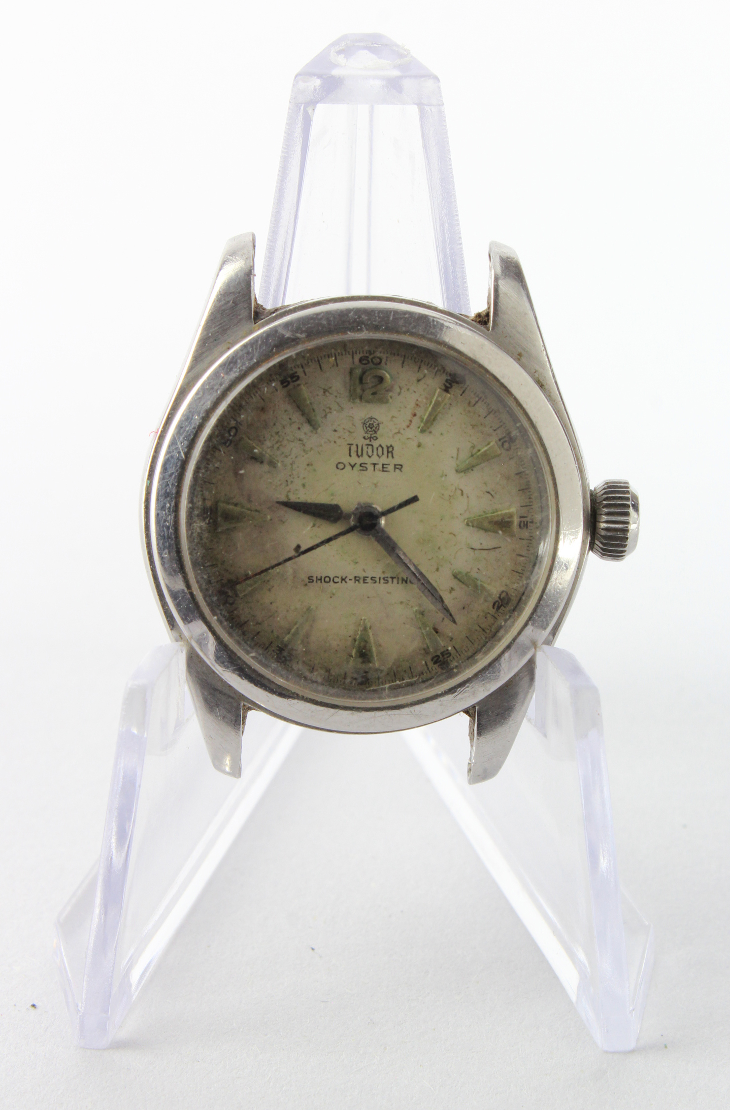 Gents stainless steel cased Tudor Oyster (Rolex) wristwatch circa 1950s. Marked on the back "