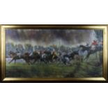 Horses/sporting interest. David Dent (British b.1959) Oil on canvas depicting the Czech Velka