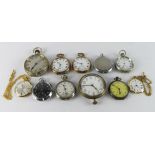 Gents base pocket watches (11) all AF