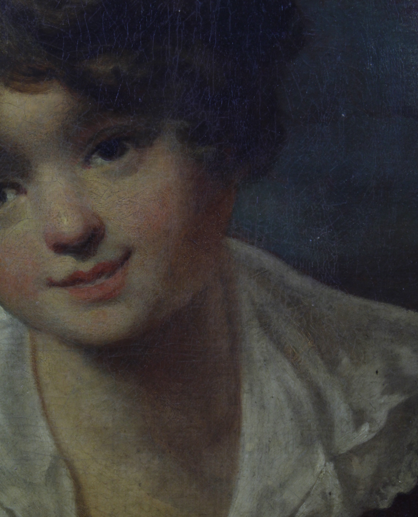 Oil on canvas. Artist unknown. 19th century portrait of a young boy. Unsigned. Canvas measures - Image 2 of 2