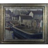 Workman, Harold RBA, ROI, RCA, SMA (British 1897-1975) Oil on Canvas depicting a riverside scene