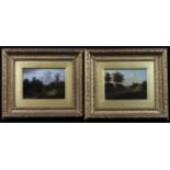 Morris (Senior), Charles (British, 1828-1870). Pair of oils on panel depicting rural landscapes with