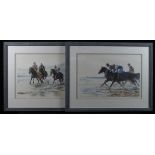 Horses/sporting interest. Pair of limited edition prints by David Dent (British b.1959) The first (