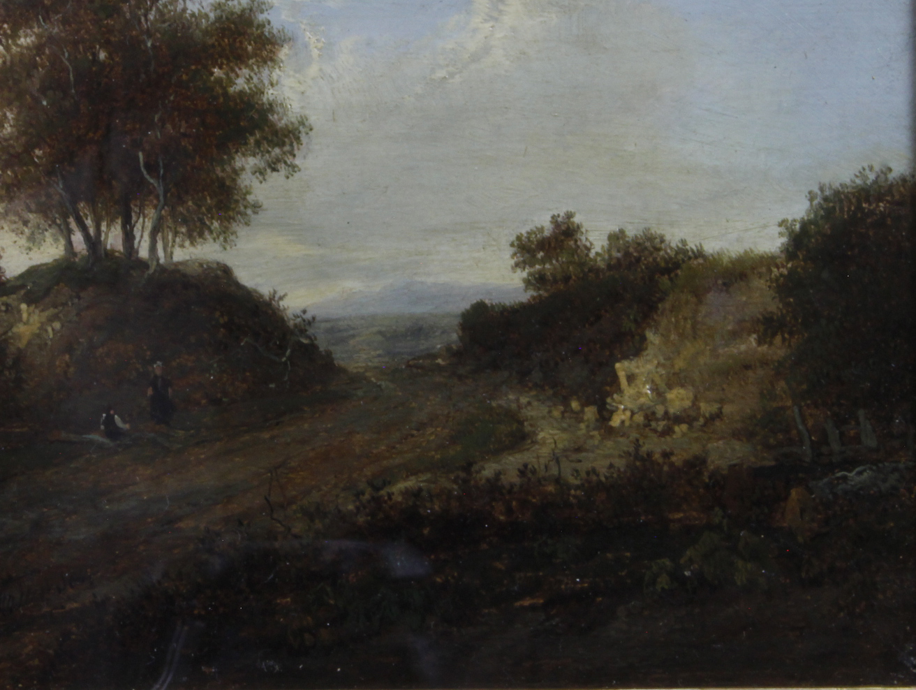 Morris (Senior), Charles (British, 1828-1870). Pair of oils on panel depicting rural landscapes with - Image 2 of 2