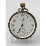 Gents silver cased open face pocket watch by "C & J Ganter Ipswich". Hallmarked Birmingham 1901. The