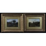 Morris (Senior), Charles (British, 1828-1870). Pair of oils on panel depicting rural landscapes with