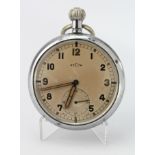 Gents military issue pocket watch by Recta, marked on the back "G.S.T.P F068010". Approx 50mm dia