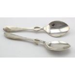 Two silver honey spoons made by Roberts & Belk (R&B) Sheffield 1965, weight of both 1.75 oz approx.
