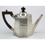 Small silver Victorian Batchelor Teapot hallmarked MD&SNS, London, 1895. Total weight 8oz approx (